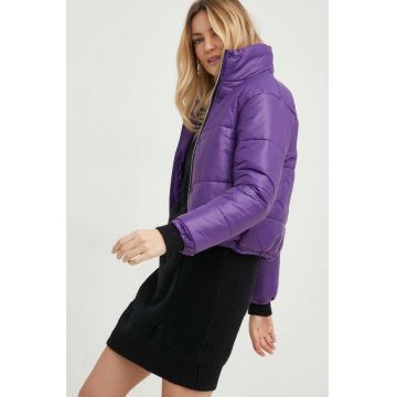 Answear Lab geaca femei, culoarea violet, de iarna