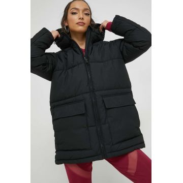 Champion geaca femei, culoarea negru, de iarna, oversize