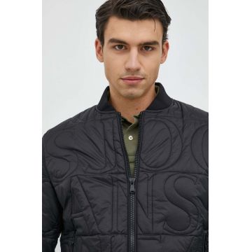 Joop! geaca bomber barbati, culoarea negru, de tranzitie