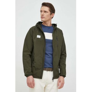 Resteröds windbreaker culoarea verde, de tranzitie, oversize