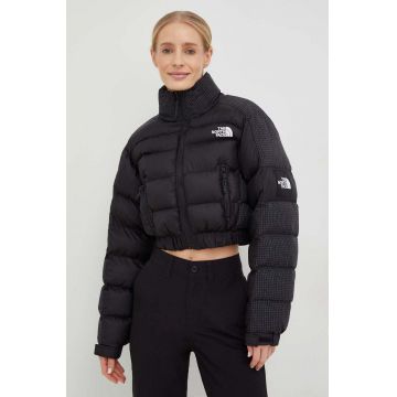 The North Face geaca WOMEN’S RUSTA PUFFER femei, culoarea negru, de iarna