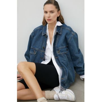 American Vintage geaca jeans femei, de tranzitie, oversize