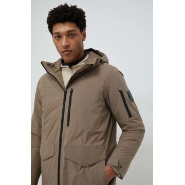 Jack Wolfskin geaca barbati, culoarea maro, de iarna