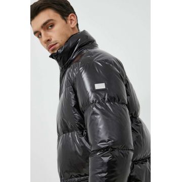 Karl Lagerfeld geaca de puf barbati, culoarea negru, de iarna, oversize