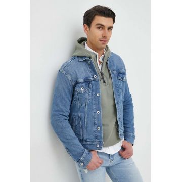 Pepe Jeans geaca jeans Pinner barbati, de tranzitie