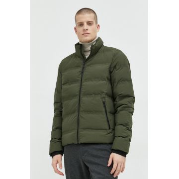 Superdry geaca barbati, culoarea verde, de iarna