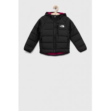 The North Face geaca reversibila pentru copii culoarea roz