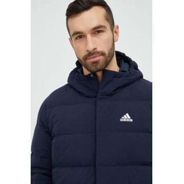 adidas geacă de puf bărbați, culoarea bleumarin, de iarnă HG8750