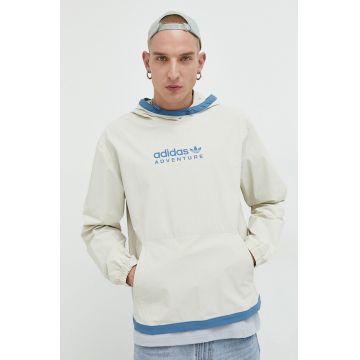 Adidas Originals geaca barbati, culoarea bej