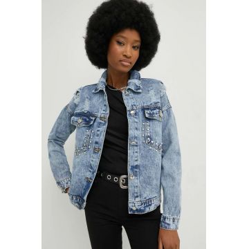 Answear Lab geaca jeans x colecția limitată SISTERHOOD femei, de tranzitie, oversize