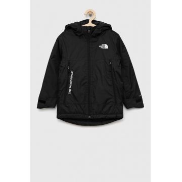 The North Face geaca copii culoarea negru