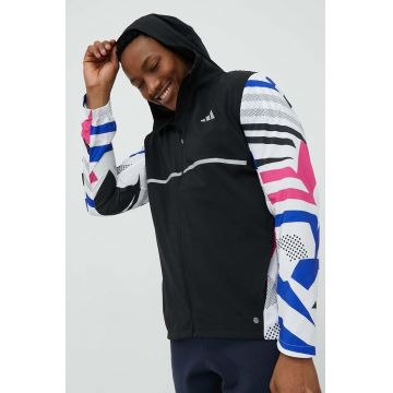 adidas Performance jachetă de alergare Own the Run Seasonal culoarea negru, de tranzitie