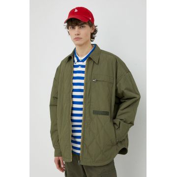 G-Star Raw geaca barbati, culoarea verde, de tranzitie, oversize