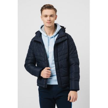 Geaca regular fit cu vatelina si gluga