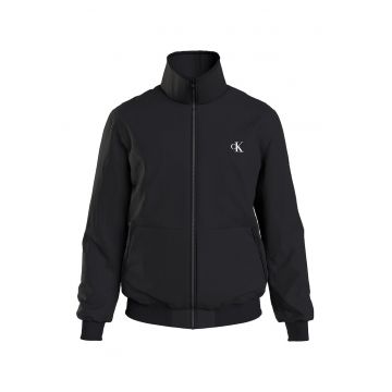 Jacheta regular fit cu guler inalt