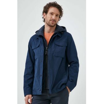 Pepe Jeans geaca Carson barbati, culoarea albastru marin, de tranzitie