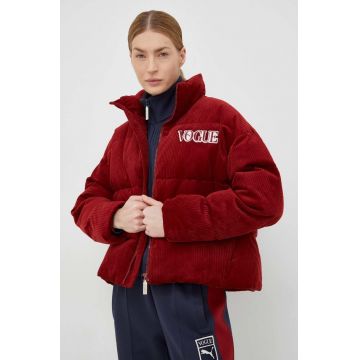 Puma geacă x VOGUE femei, culoarea bordo, de iarna 536696-43