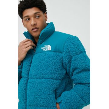 The North Face geaca de puf MEN S SHERPA NUPTSE JACKET barbati, culoarea verde, de iarna