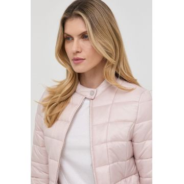 Trussardi geaca Femei, culoarea roz, de tranzitie