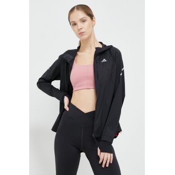 adidas Performance jachetă de alergare Fast culoarea negru, de tranzitie