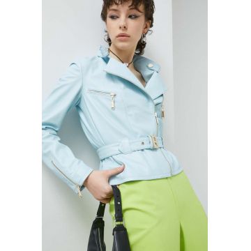 Blugirl Blumarine geaca ramones de piele femei, de tranzitie
