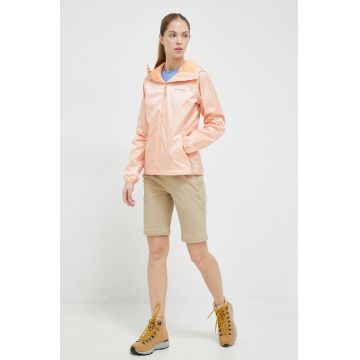Columbia geacă de ploaie Ulica Jacket femei, culoarea portocaliu, de tranzitie 1718001-031