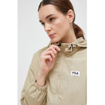 Fila geaca femei, culoarea bej, de tranzitie, oversize