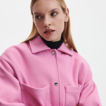Reserved - Jachetă shacket oversized - Roz Reserved - Jachetă shacket oversized - Roz
