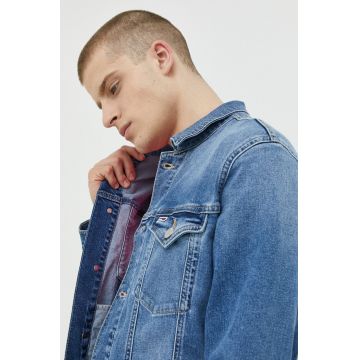 Tommy Jeans geaca jeans barbati, de tranzitie