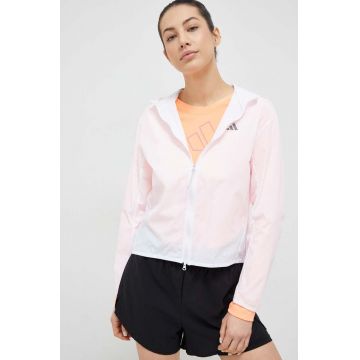 adidas Performance windbreaker Run It culoarea alb, de tranzitie