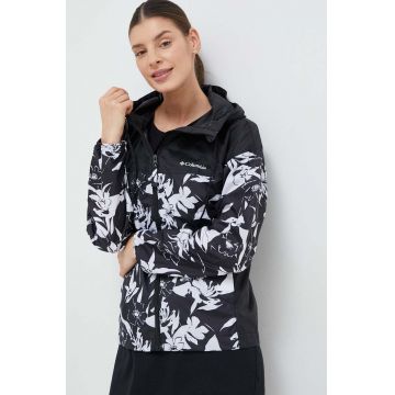 Columbia geaca femei, culoarea negru, de tranzitie
