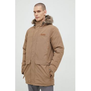 Columbia geaca Marquam barbati, culoarea maro, de iarna