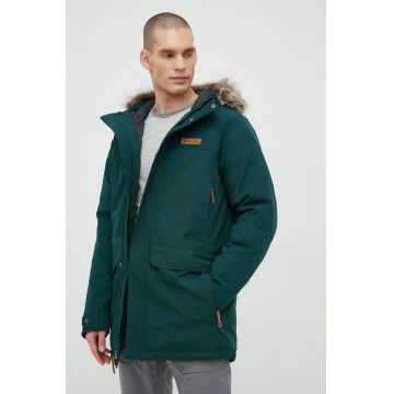 Columbia geaca Marquam barbati, culoarea verde, de iarna