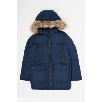 Jack & Jones - Geaca cu vatelina - gluga si garnitura din blana sintetica Crafit