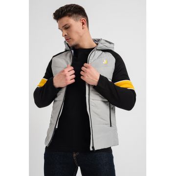 Jack & Jones - Jacheta cu gluga si insertii matlasate Logan
