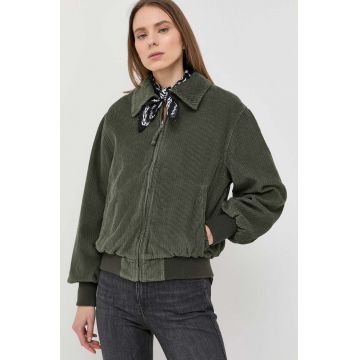 Levi's geaca bomber femei, culoarea verde, de tranzitie