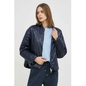Marella geaca femei, culoarea albastru marin, de tranzitie
