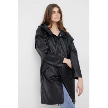 Sisley geaca femei, culoarea negru, de tranzitie