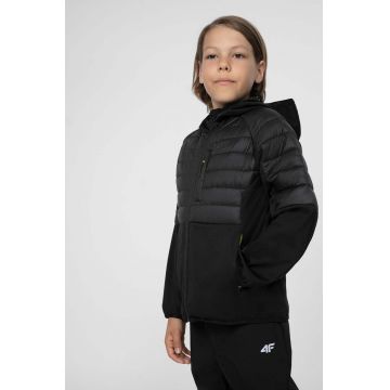 4F geaca copii M072 culoarea negru