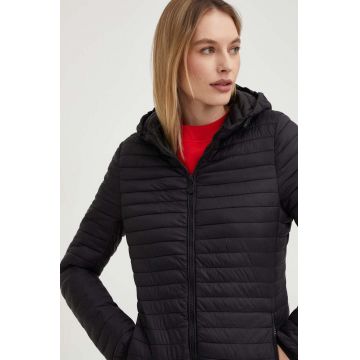 Answear Lab geaca femei, culoarea negru, de tranzitie