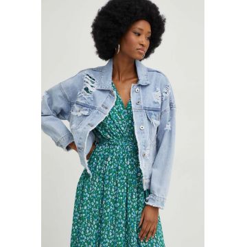 Answear Lab geaca jeans femei, de tranzitie