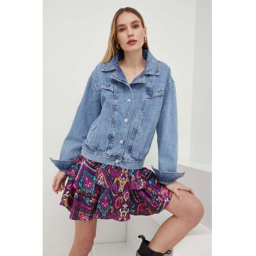 Answear Lab geaca jeans femei, de tranzitie, oversize