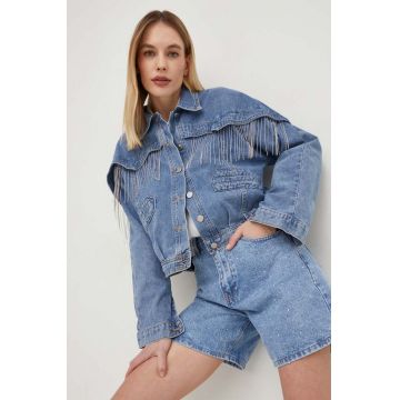 Answear Lab geaca jeans femei, de tranzitie, oversize