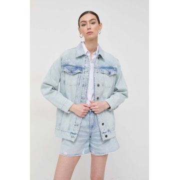 Armani Exchange geaca jeans femei, de tranzitie
