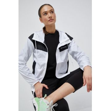 Columbia geaca femei, culoarea alb, de tranzitie
