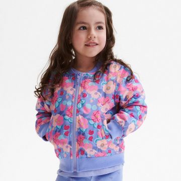 Reserved - Geacă bomber cu imprimeu floral - Multicolor