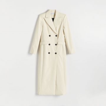 Reserved - Jachetă din piele ecologică - Bej