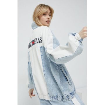 Tommy Jeans geaca jeans femei, de tranzitie, oversize