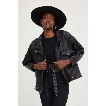 Answear Lab geaca x colecția limitată SISTERHOOD femei, culoarea negru, de tranzitie