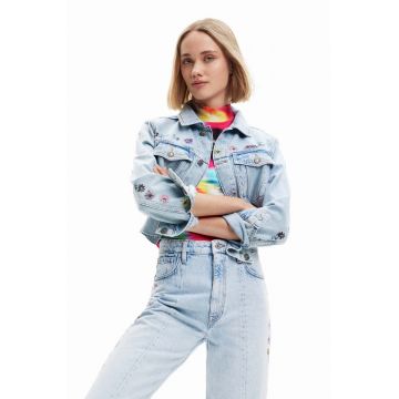 Desigual geaca jeans femei, de tranzitie